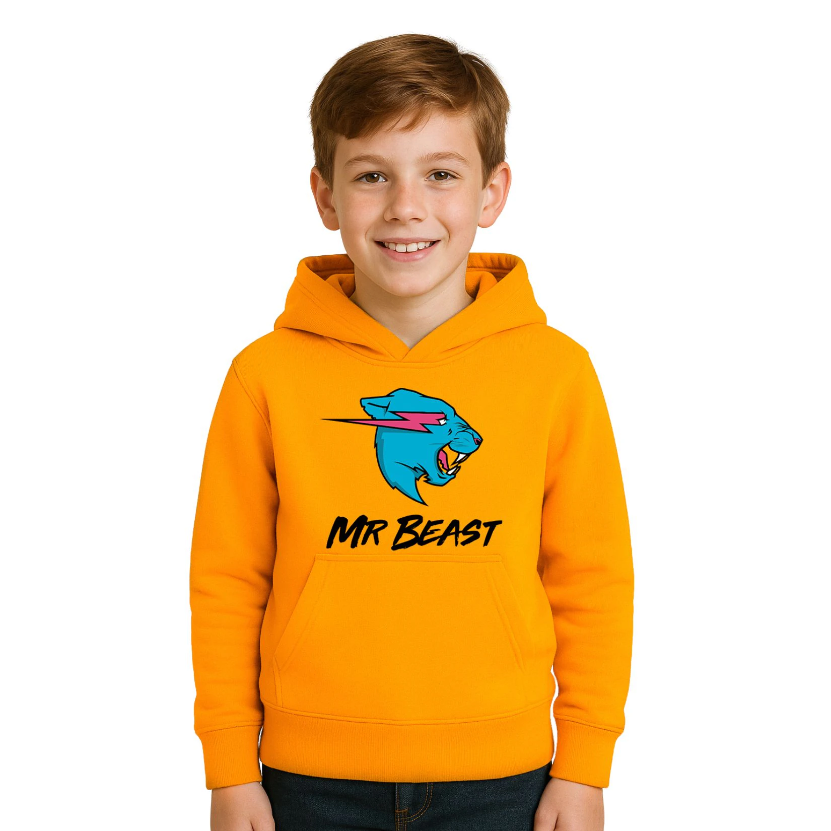 Buzo Hoodie Mr Beast Amarillo