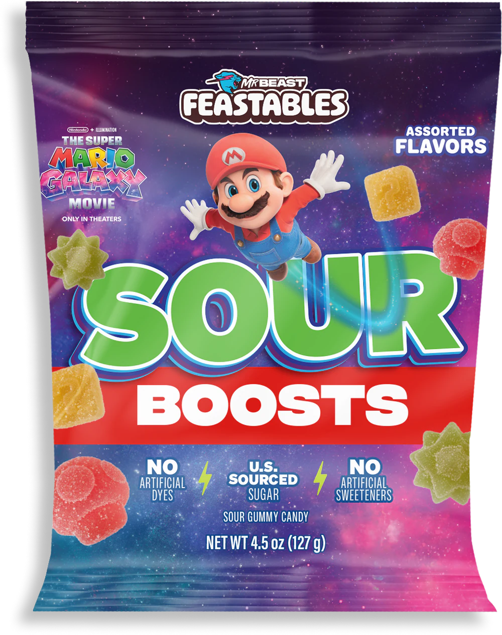 Mario Galaxy Sour Boosts — Feastables Colombia