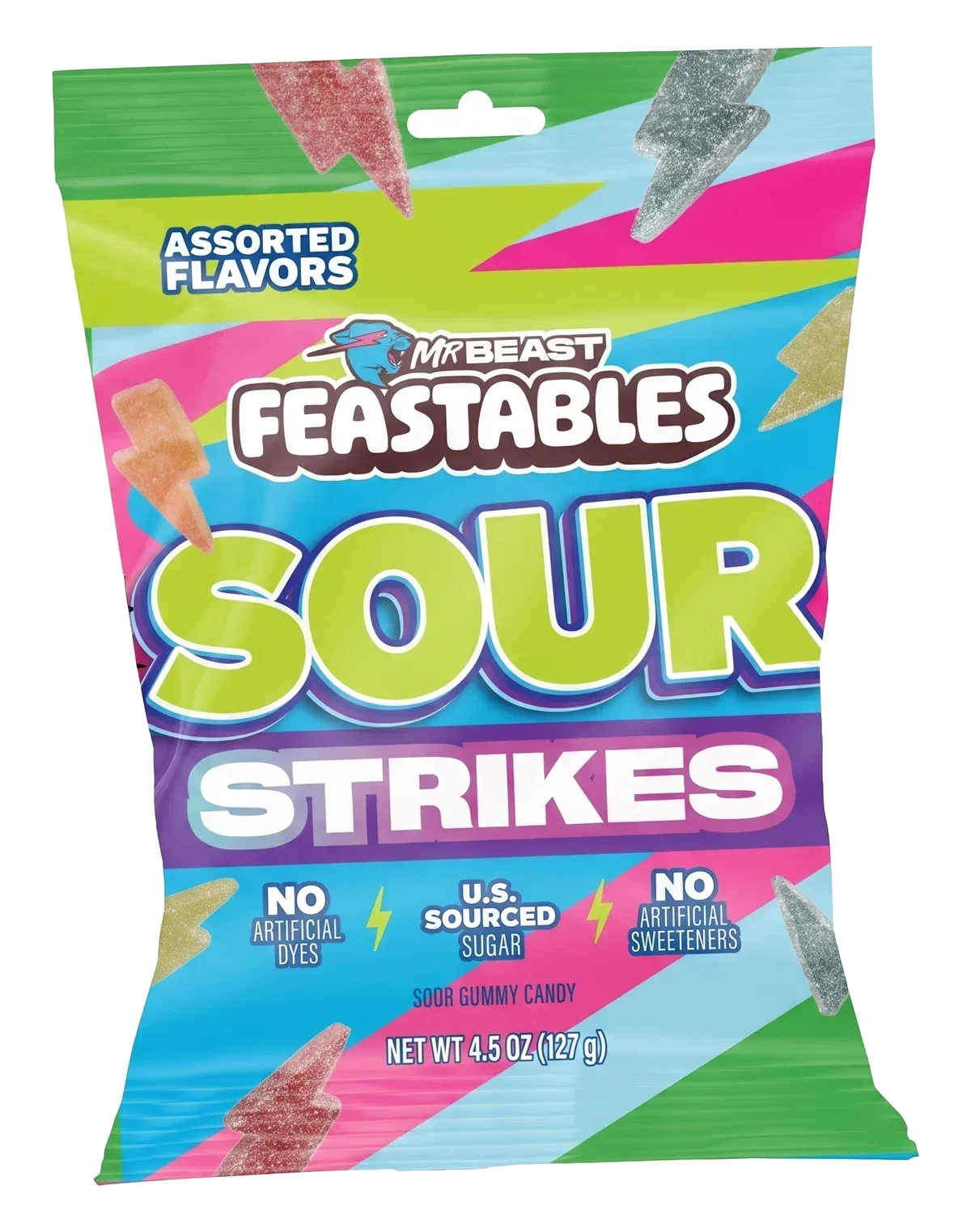 Sour Strikes Gummies 127g 4.5oz — Feastables Colombia