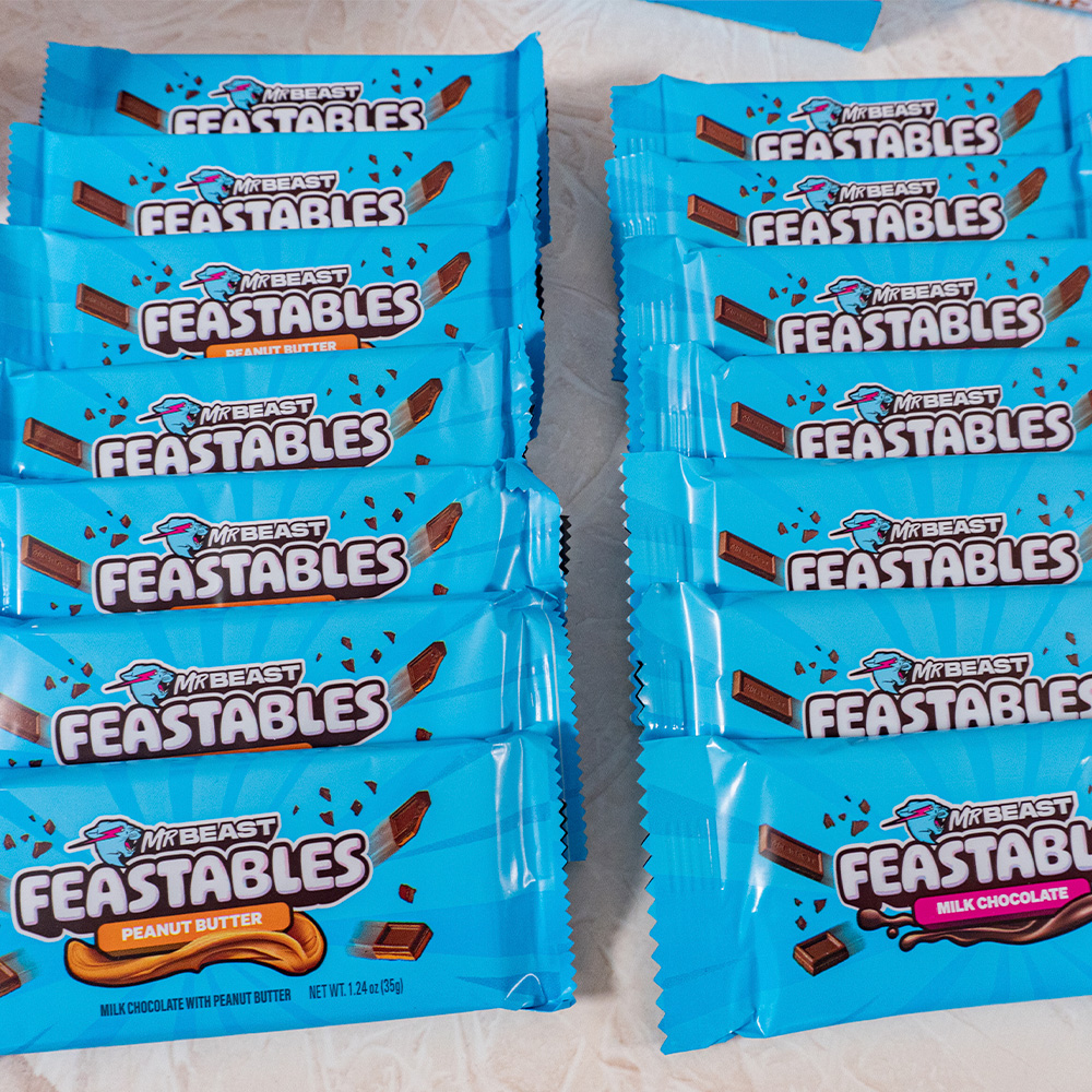 mr beast feastables chocolatinas medianas 2 sabores