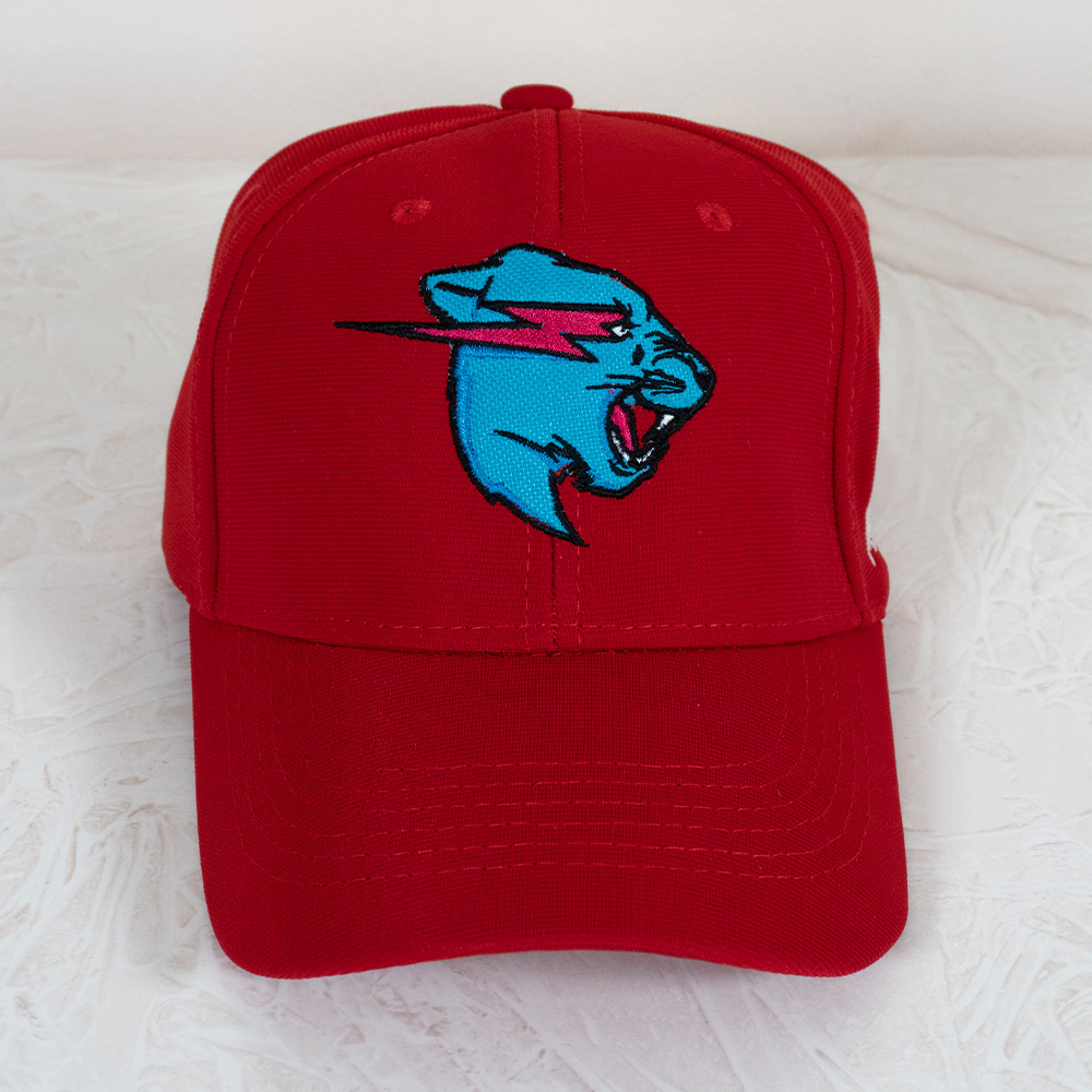 mr beast gorra beisbolera roja flex