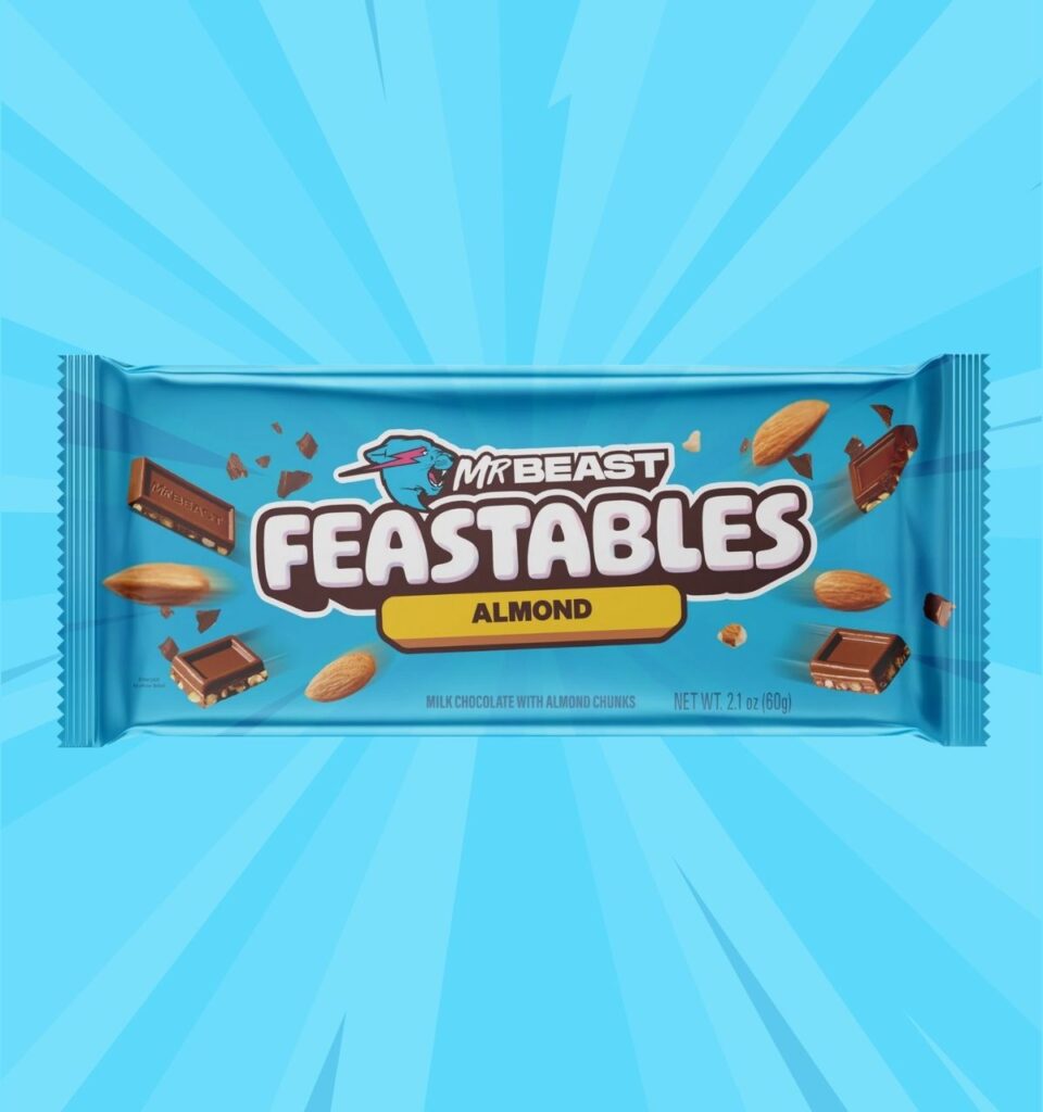 Chocolatina Mr Beast Feastables Almond Almendras