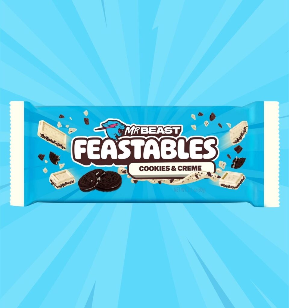 Chocolatina Mr Beast Feastables Cookies and Creme