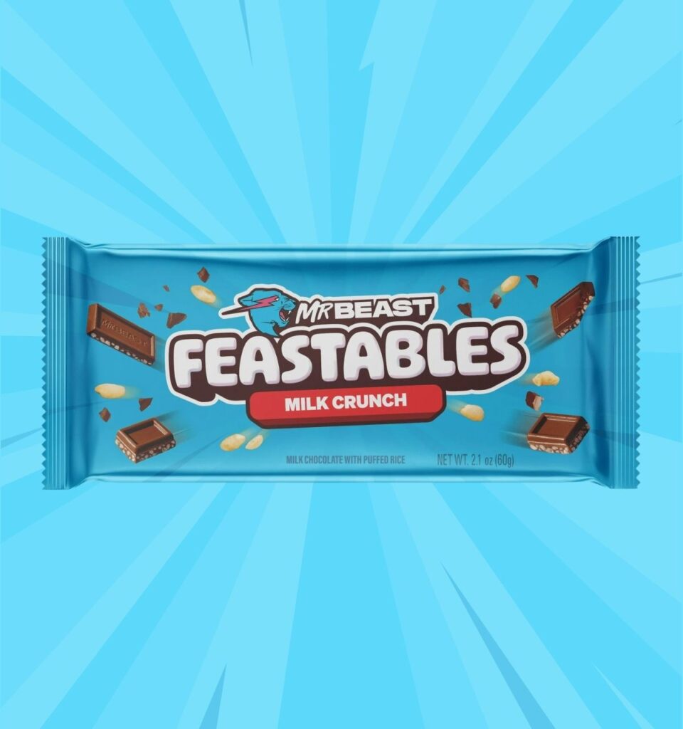 Chocolatina Mr Beast Feastables Milk Crunch Chocolate Crujiente